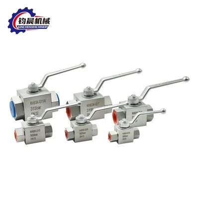 Hochdruck-Kohlenstoffstahl KHB3K-G1" 315bar Manuelles Hydraulikkugelventil
