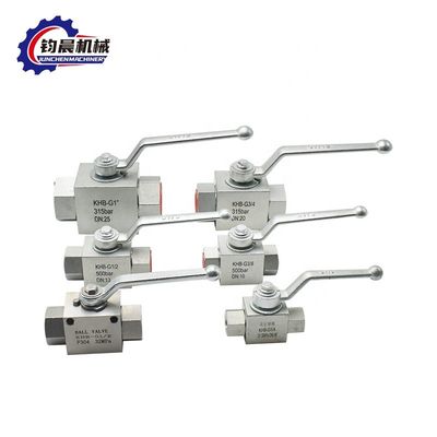 KHB-G11/2 Edelstahl-Hochdruck-hydraulisches Kugelventil für individuelle Unterstützung